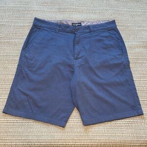 Hang Ten flat front shorts in dark blue cotton/poly blend. Men's 36. Like new.